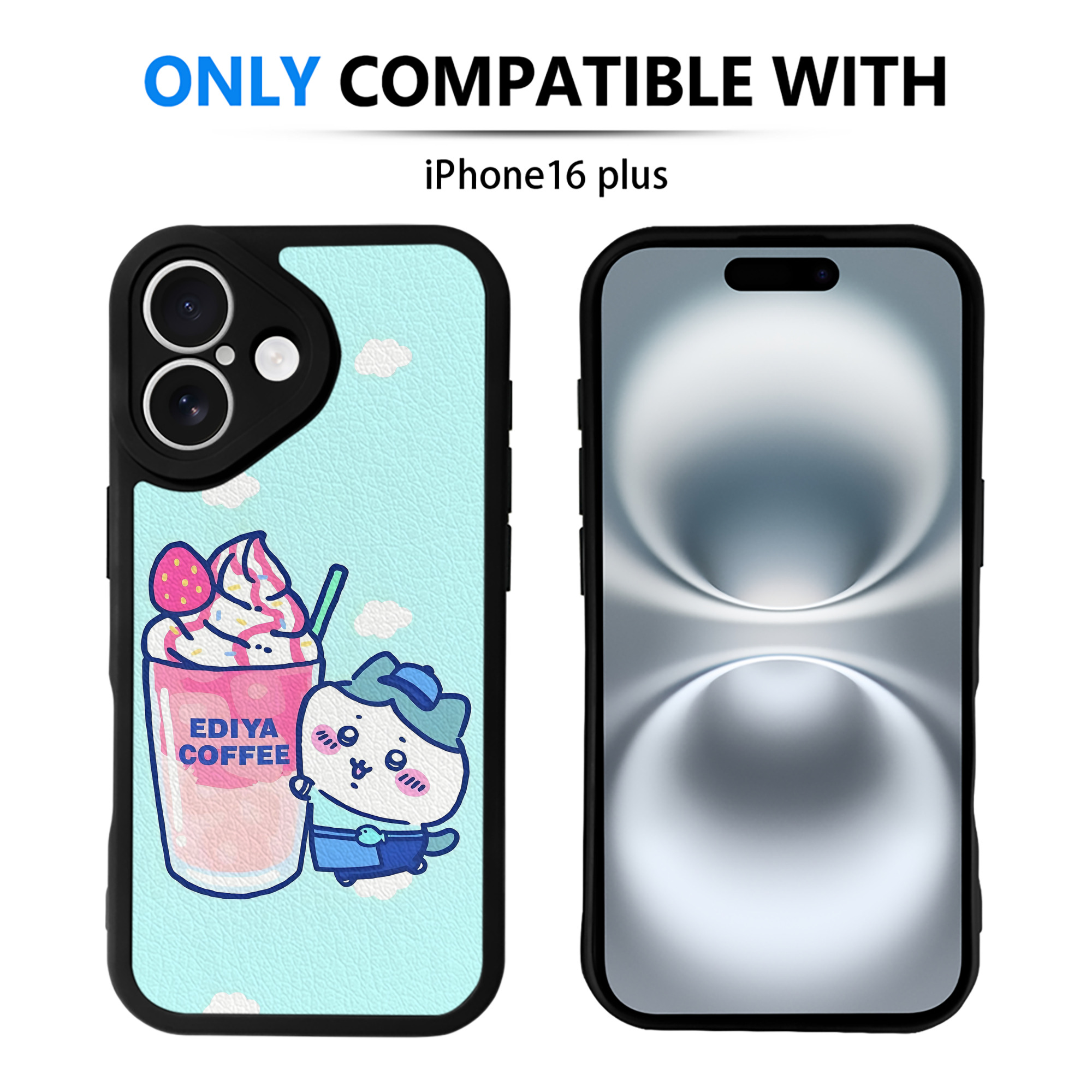 （画像用） ちいかわ Chii-kawa 【iPhone 16シリーズ対応】シリコンスマホケース（レザー調） 材質：シリコン